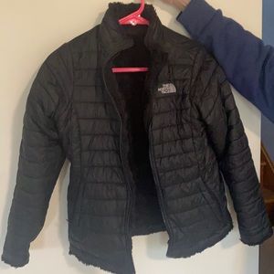 Black Reversible Children’s North face winter coat.
